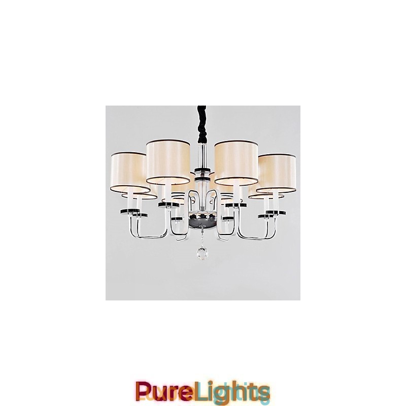 Designer Touch Decorative Modern Contemporary Crystal Chrome Metal Chandelier