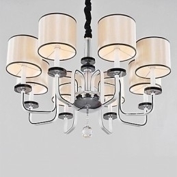 Designer Touch Decorative Modern Contemporary Crystal Chrome Metal Chandelier