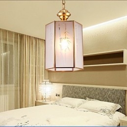 Designer Touch Decorative American Country Small Pendant all Copper Single Glass