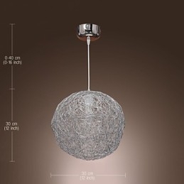 Designer Touch Decorative Modern Contemporary Globe Mini Style Chrome Pendant Light