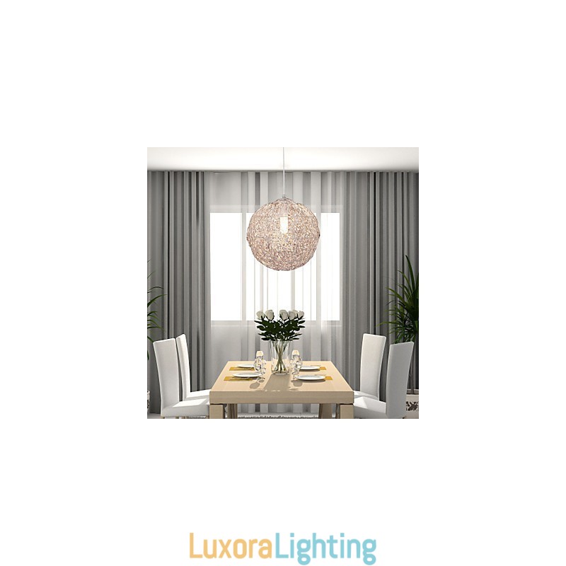 Designer Touch Decorative Modern Contemporary Globe Mini Style Chrome Pendant Light