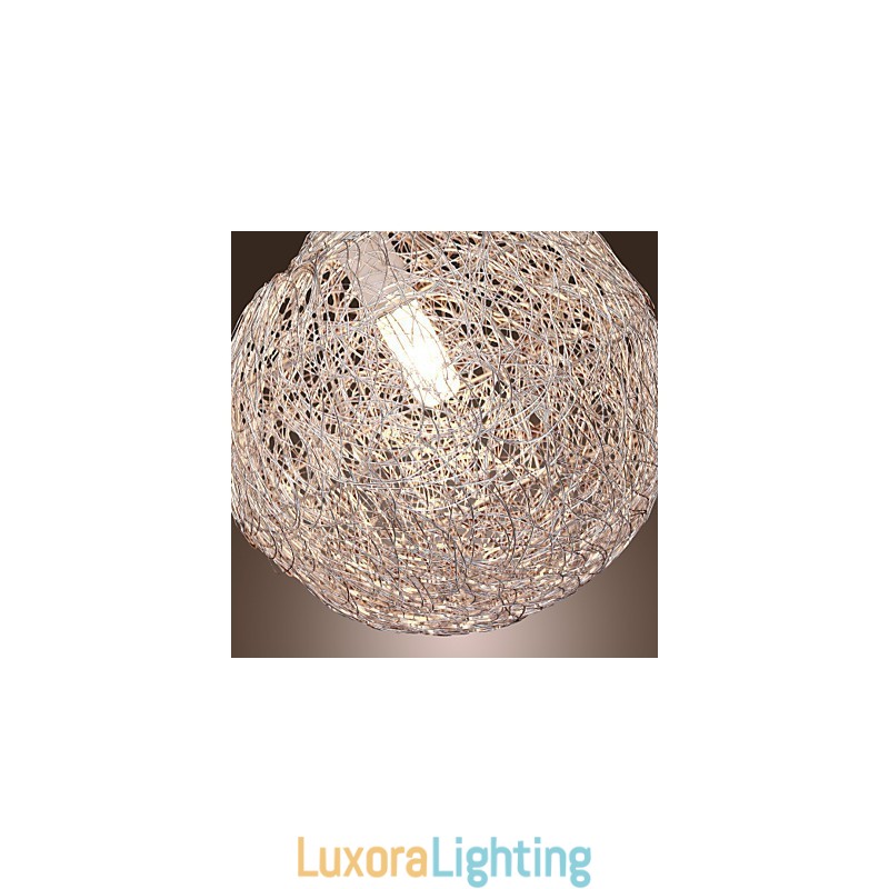 Designer Touch Decorative Modern Contemporary Globe Mini Style Chrome Pendant Light