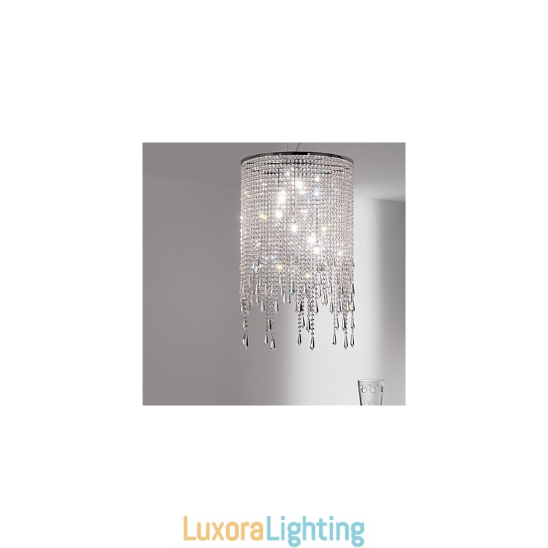 Designer Touch Decorative Modern Contemporary Crystal Metal Pendant Light
