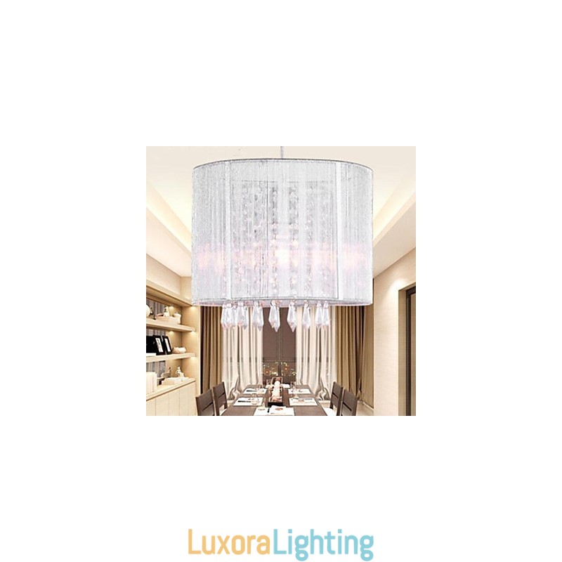 Designer Touch Decorative Silver Cloth Crystal Chandelier