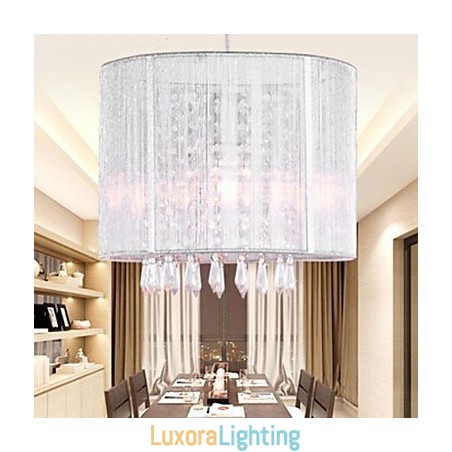 Designer Touch Decorative Silver Cloth Crystal Chandelier