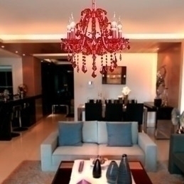 Designer Touch Decorative Modern Contemporary Crystal Chrome Metal Chandelier