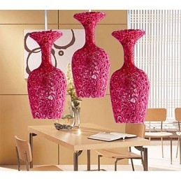 Designer Touch Decorative Woven Aluminum Chandelier With Three Head Lamp Apple