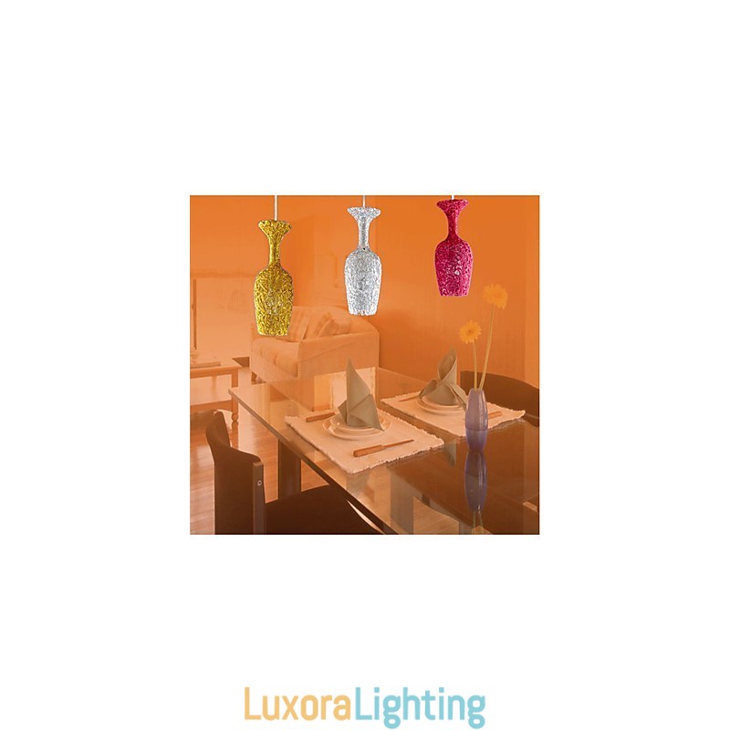 Designer Touch Decorative Woven Aluminum Chandelier With Three Head Lamp Apple