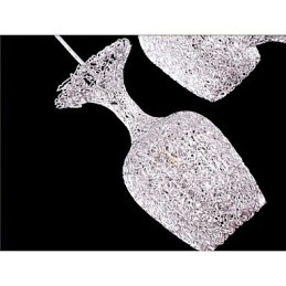 Designer Touch Decorative Woven Aluminum Chandelier With Three Head Lamp Apple