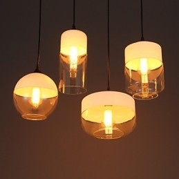 Designer Touch Decorative The Nordic Creative Stair Shop'S Art Wrought Iron Glass Chandelier Lamp