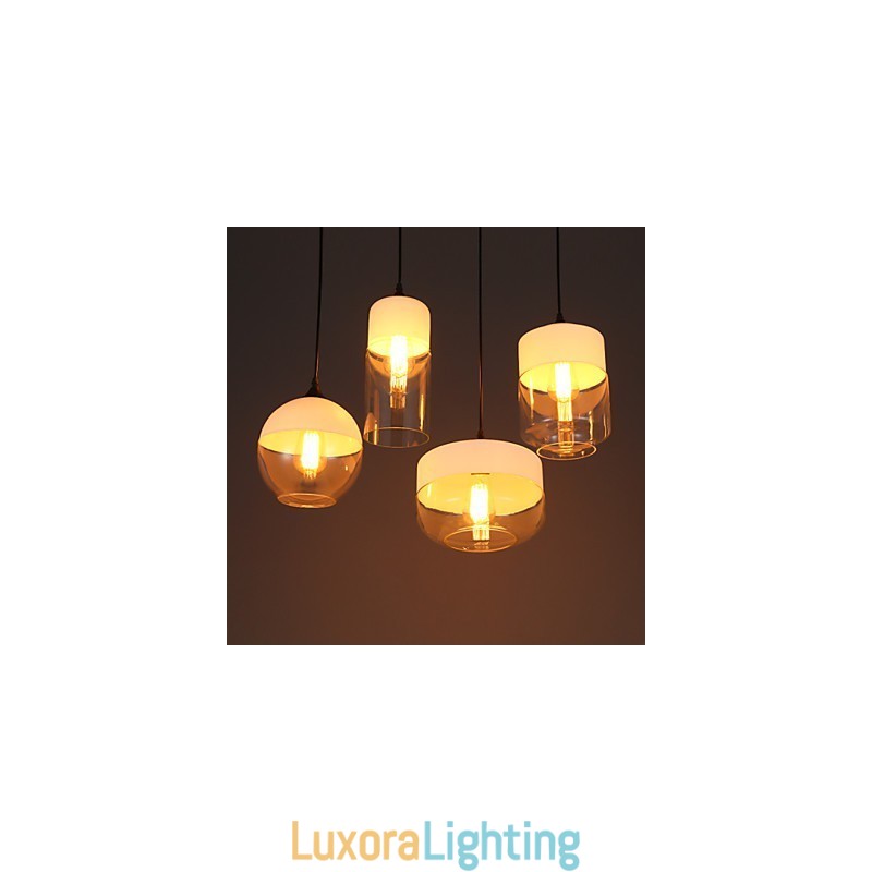 Designer Touch Decorative The Nordic Creative Stair Shop'S Art Wrought Iron Glass Chandelier Lamp