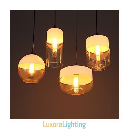 Designer Touch Decorative The Nordic Creative Stair Shop'S Art Wrought Iron Glass Chandelier Lamp