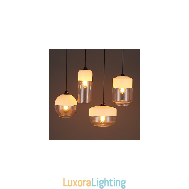 Designer Touch Decorative The Nordic Creative Stair Shop'S Art Wrought Iron Glass Chandelier Lamp