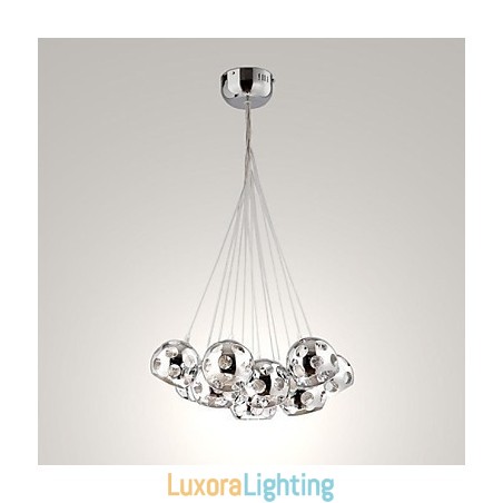 Designer Touch Decorative Modern Contemporary Globe Chrome Metal Pendant Light