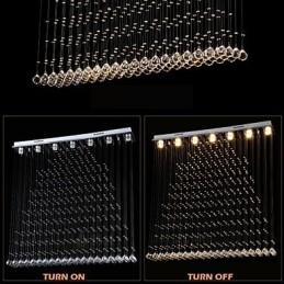 Designer Touch Decorative K9 Crystal Pendant Light Hanging Wire Chandelier Lighting Ceiling Lamps