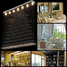 Designer Touch Decorative K9 Crystal Pendant Light Hanging Wire Chandelier Lighting Ceiling Lamps