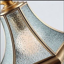 Designer Touch Decorative American Country Small Pendant all Copper Single Glass