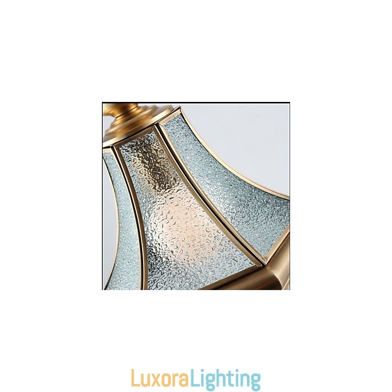 Designer Touch Decorative American Country Small Pendant all Copper Single Glass