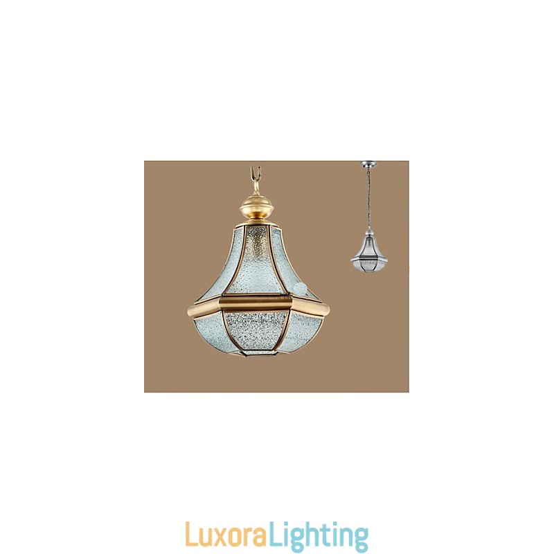 Designer Touch Decorative American Country Small Pendant all Copper Single Glass