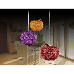 Designer Touch Decorative Woven Aluminum Chandelier With Three Head Lamp Apple A