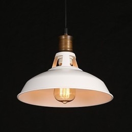 Designer Touch Decorative American Country Style Originality Single Head Wrought Iron Hollow Out Droplight Lamp