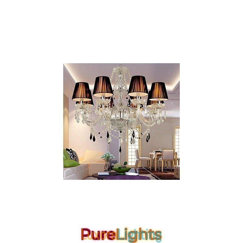 Designer Touch Decorative Elegant Crystal Chandelier with 8 Lights