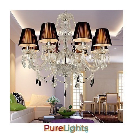 Designer Touch Decorative Elegant Crystal Chandelier with 8 Lights