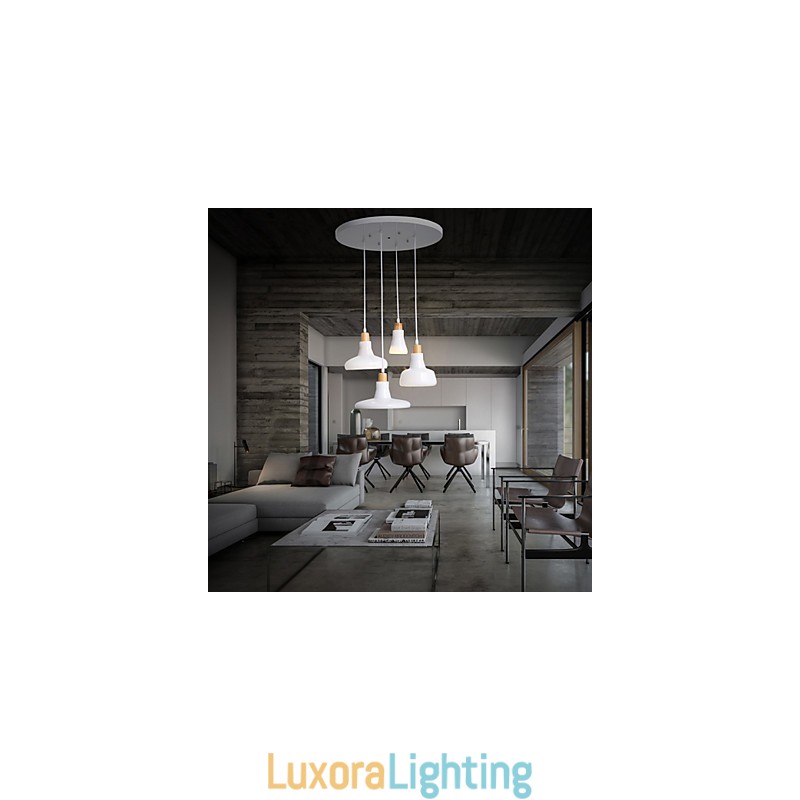 Designer Touch Decorative Creative Characteristic 4 Light Pendant with Iron Shade