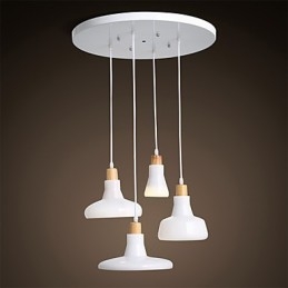 Designer Touch Decorative Creative Characteristic 4 Light Pendant with Iron Shade