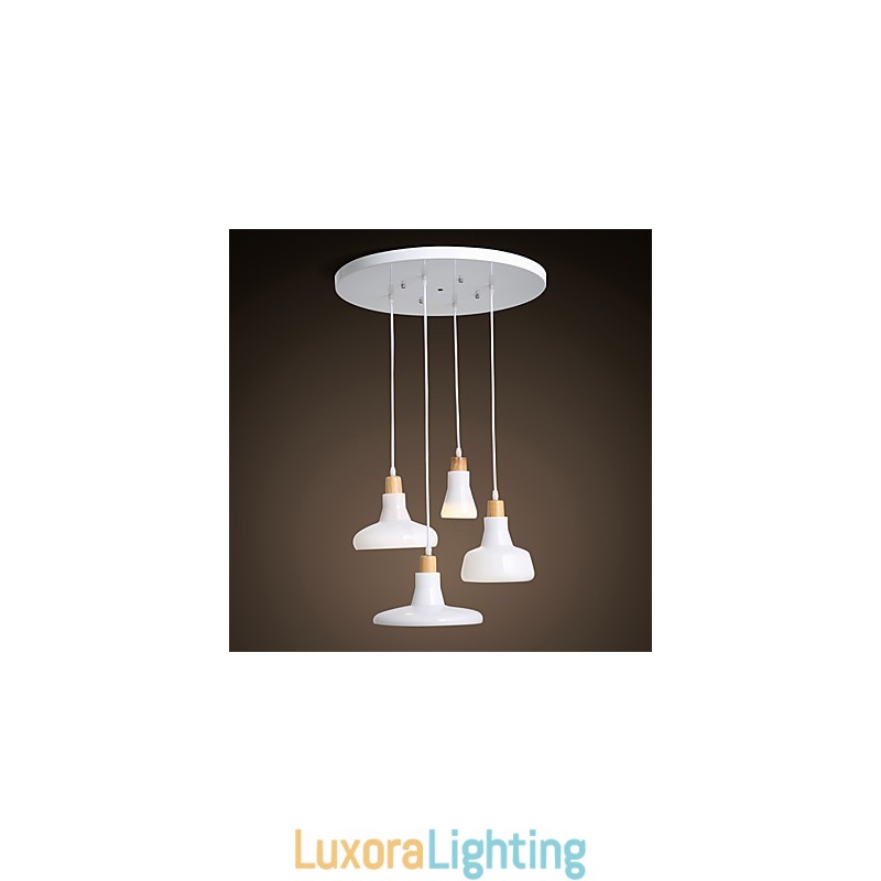 Designer Touch Decorative Creative Characteristic 4 Light Pendant with Iron Shade