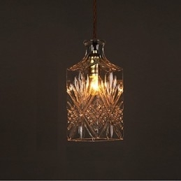 Designer Touch Decorative Romantic Bottle Creative Carved Art Glass Chandelier Light Pendant Light