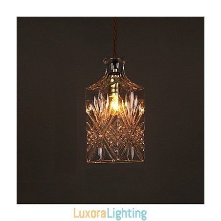 Designer Touch Decorative Romantic Bottle Creative Carved Art Glass Chandelier Light Pendant Light