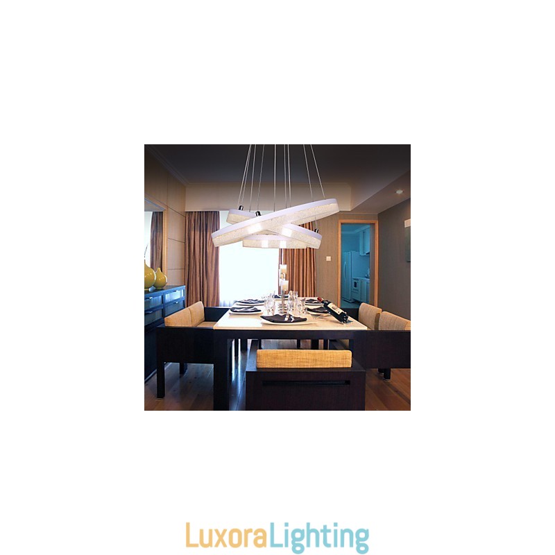 Designer Touch Decorative Crystal Pendant Light Modern Lamp Three Rings