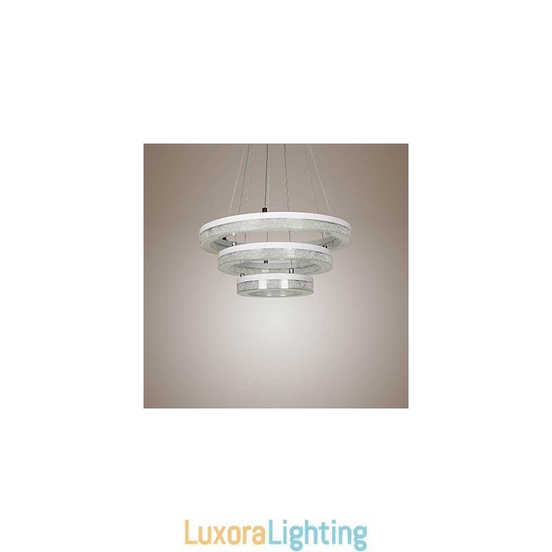 Designer Touch Decorative Crystal Pendant Light Modern Lamp Three Rings