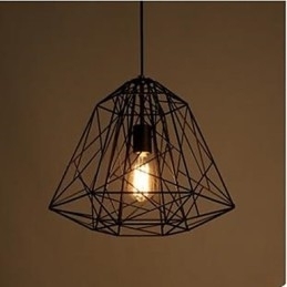 Designer Touch Decorative Retro Little Sitting Wrought Iron Diamond Pendant Lamp